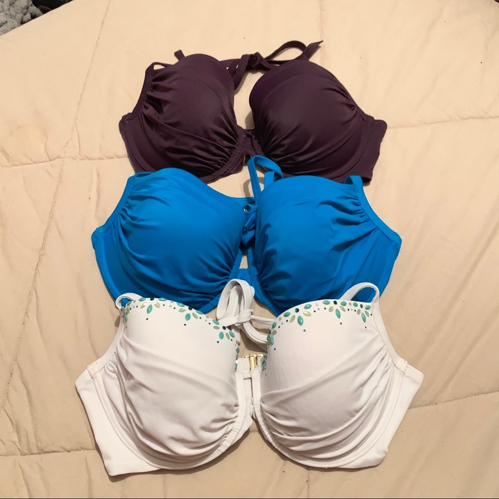 Lot of 3 Victoria’s Secret 34DD bikini tops